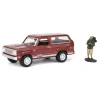 Manufacturer_Greenlight Collectibles Cars & Suvs<1/64 1978 Plymouth Trail Duster with Backpacker Figure, Canyon Red Sunfire, Hobby Shop Series 16