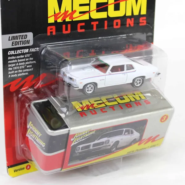 Manufacturer_Johnny Lightning Cars & Suvs<1/64 1974 Pontiac GTO, Cameo White, Mecum Auctions, Johnny Lightning Collector Tin Series 15