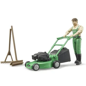 Manufacturer_Bruder Toys Lawn & Garden<1/16 Push Lawn Mower with Gardener & Accessories by Bruder