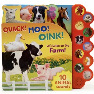 Outback Toys Books, Calendars & Dvds<Quack! Moo! Oink! Let's Listen to the Farm Sound Board Book