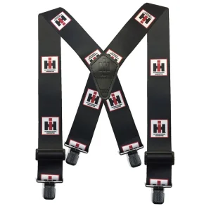 Outback Toys Ih Farmall<52" IH Black 2" Clip-on Suspenders