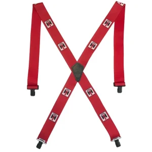 Outback Toys Ih Farmall<45" IH Red 2" Clip-on Suspenders