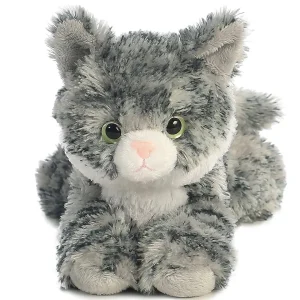Manufacturer_Aurora Stuffed Animals & Puppets<8" Lily Grey Tabby Cat Mini Flopsie Plush Animal by Aurora