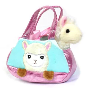 Manufacturer_Aurora Stuffed Animals & Puppets<7" Peek-a-boo Llama Pet Carrier Fancy Pals Plush Animal Purse by Aurora