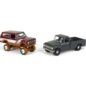 Outback Toys Pickup Trucks<"Off Road" ~ 1/64 Exclusive Limited Edition International 2 Pack: 1965 Model 1200 & Muddy 1979 Scout