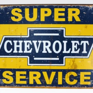 Outback Toys Tools & Auto<"Super Chevrolet Service" Tin Sign