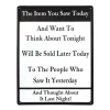 Outback Toys Branded Signs<"The Item You Saw Today" White & Black Tin Sign