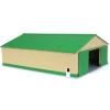 Outback Toys 3D Print & Small Accessories<1/64 "The Professional" Tan/Green 60ft x 80ft Machine & Farm Shed w/ Sliding Doors, 3D Printed