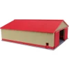 Outback Toys 3D Print & Small Accessories<1/64 "The Professional" Tan/Red 60ft x 80ft Machine & Farm Shed w/ Sliding Doors, 3D Printed
