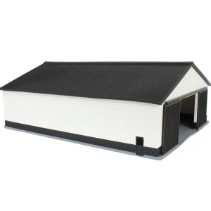 Outback Toys 3D Print & Small Accessories<1/64 "The Professional" Black/White 60ft x 80ft Machine & Farm Shed, 3D Printed