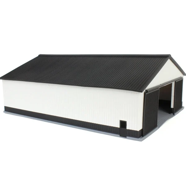 Outback Toys 3D Print & Small Accessories<1/64 "The Professional" Black/White 60ft x 80ft Machine & Farm Shed, 3D Printed