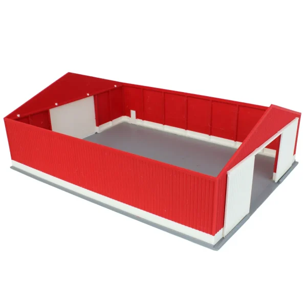Outback Toys 3D Print & Small Accessories<1/64 "The Professional" Red/White 60ft x 80ft Machine & Farm Shed, 3D Printed