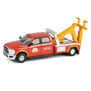 Manufacturer_Greenlight Collectibles Tow & Straight Trucks<1/64 2022 Ram 3500 Dually Wrecker, Red & Orange, Dually Drivers Series 16