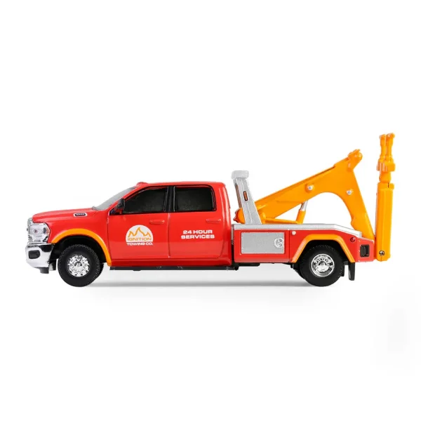 Manufacturer_Greenlight Collectibles Tow & Straight Trucks<1/64 2022 Ram 3500 Dually Wrecker, Red & Orange, Dually Drivers Series 16
