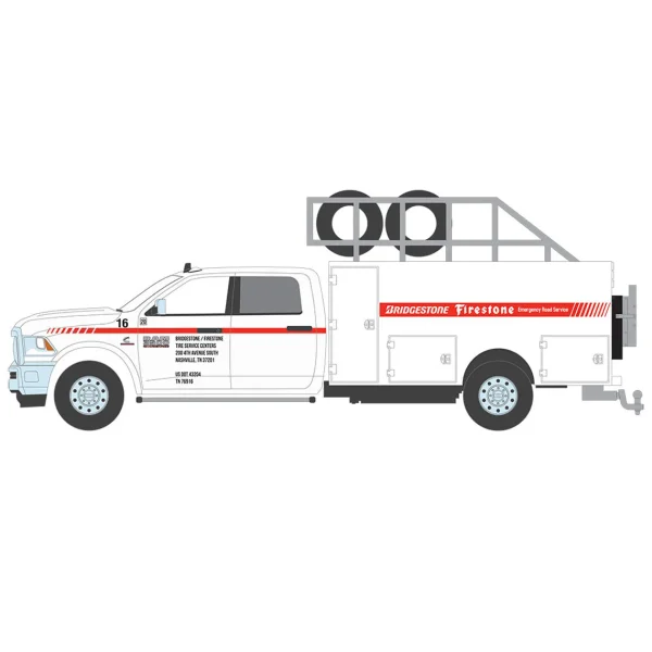 Manufacturer_Greenlight Collectibles Pickup Trucks<1/64 2018 Ram 3500 Firestone & Bridgestone Tire Road Service Truck, Dually Drivers Series 13
