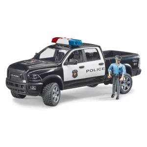 Manufacturer_Bruder Toys Emergency Vehicles<1/16 RAM 2500 Police Truck with Police Officer by Bruder