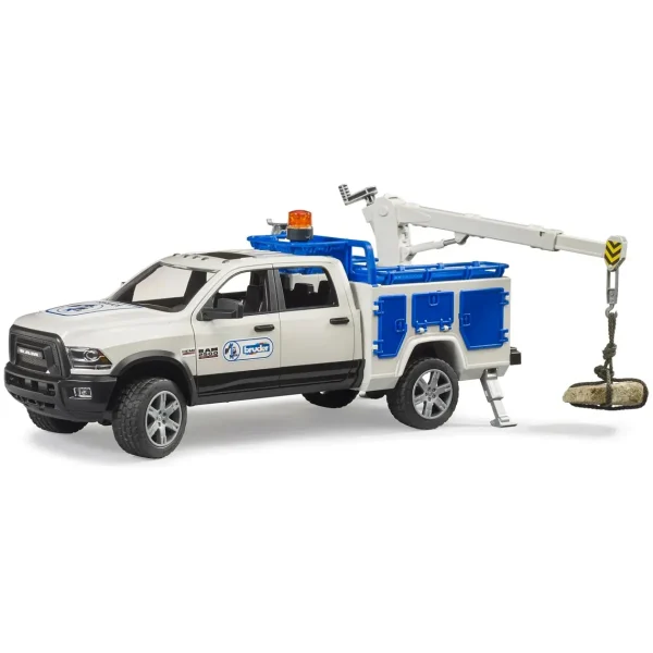 Manufacturer_Bruder Toys Pickup Trucks<1/16 Ram 2500 Service Truck with Rotating Beacon Light by Bruder
