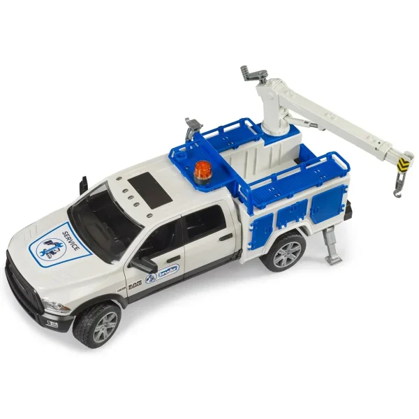 Manufacturer_Bruder Toys Pickup Trucks<1/16 Ram 2500 Service Truck with Rotating Beacon Light by Bruder