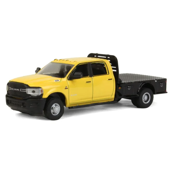 Manufacturer_Greenlight Collectibles Pickup Trucks<1/64 2020 RAM 3500 Tradesman Dually Flatbed, Construction Yellow, Dually Drivers Series 10