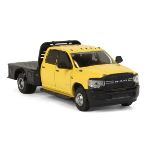 Manufacturer_Greenlight Collectibles Pickup Trucks<1/64 2020 RAM 3500 Tradesman Dually Flatbed, Construction Yellow, Dually Drivers Series 10