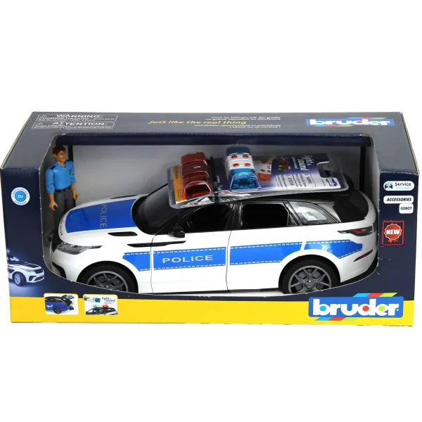 Manufacturer_Bruder Toys Emergency Vehicles<1/16 Range Rover Velar Police Vehicle with Police Officer by Bruder
