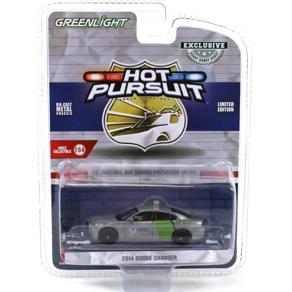 Manufacturer_Greenlight Collectibles Cars & Suvs | Emergency Vehicles<Raw Chase Unit ~ 1/64 2014 Dodge Charger, US Customs & Border Patrol, Hot Pursuit Special Edition