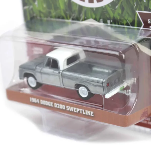 Manufacturer_Greenlight Collectibles Pickup Trucks<Raw Chase Unit ~ 1/64 1964 Dodge D-200 Sweptline, Turf Green & White, Down on the Farm Series 10