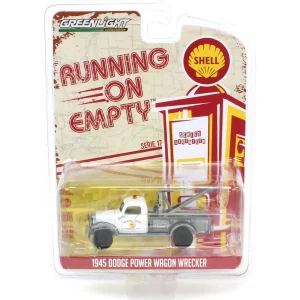 Manufacturer_Greenlight Collectibles Pickup Trucks | Tow & Straight Trucks<Raw Chase Unit ~ 1/64 1945 Dodge Power Wagon Wrecker, Shell Oil, Running on Empty Series 17