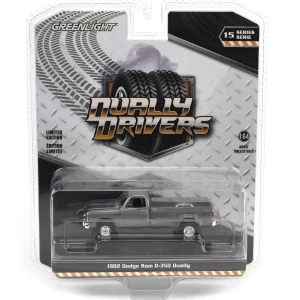 Manufacturer_Greenlight Collectibles Cars & Suvs | Pickup Trucks<Raw Chase Unit ~ 1/64 1982 Dodge Ram D350 Dually, Construction Yellow, Dually Drivers Series 15