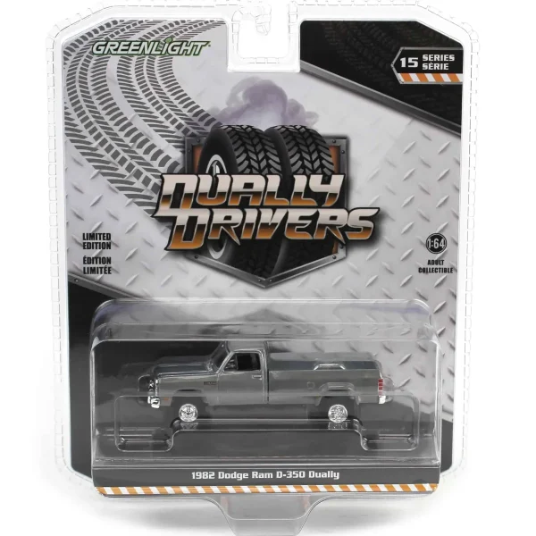 Manufacturer_Greenlight Collectibles Cars & Suvs | Pickup Trucks<Raw Chase Unit ~ 1/64 1982 Dodge Ram D350 Dually, Construction Yellow, Dually Drivers Series 15