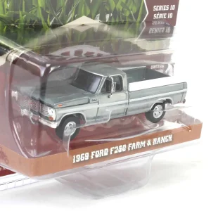 Manufacturer_Greenlight Collectibles Pickup Trucks<Raw Chase Unit ~ 1/64 1969 Ford F-250 Farm & Ranch Special, Reef Aqua, Down on the Farm Series 10