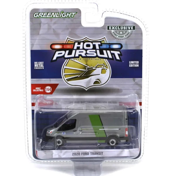Manufacturer_Greenlight Collectibles Cars & Suvs | Emergency Vehicles<Raw Chase Unit ~ 1/64 2020 Ford Transit LWB High Roof, US Customs & Border Patrol, Hot Pursuit Special Edition