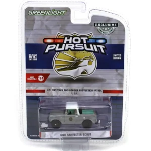 Manufacturer_Greenlight Collectibles Cars & Suvs<Raw Chase Unit ~ 1/64 1969 Harvester Scout Half Cab, US Customs & Border Patrol, Hot Pursuit Special Edition