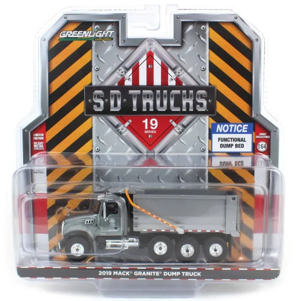 Manufacturer_Greenlight Collectibles Cars & Suvs | Dump Trucks<Raw Chase Unit ~ 1/64 2019 Mack Granite Dump Truck, NYC Department of Parks & Recreation, S.D. Trucks Series 19