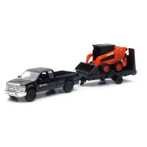 Manufacturer_New Ray Toys Inc. Pickup Trucks<1/43rd Chevy Pickup with Kubota SSV65 Skid Steer on a Trailer