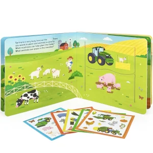 Manufacturer_ERTL Books, Calendars & Dvds<Read and Play John Deere Farms, Fields & Forests Colorforms Book