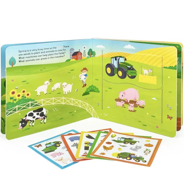 Manufacturer_ERTL Books, Calendars & Dvds<Read and Play John Deere Farms, Fields & Forests Colorforms Book