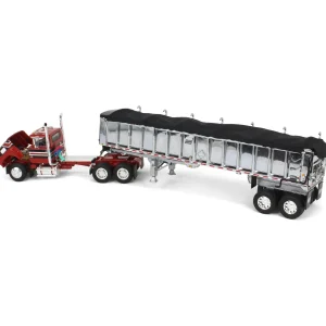 Manufacturer_DCP by First Gear Dump Trucks<1/64 Red & Black Ford LTL 9000 Day Cab w/ East End Dump Trailer, DCP by First Gear