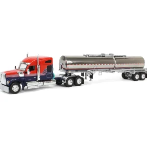 Manufacturer_DCP by First Gear Tanker Trucks<1/64 Red & Blue Kenworth W990 76in Sleeper with Brenner Chemical Tank Trailer, DCP by First Gear