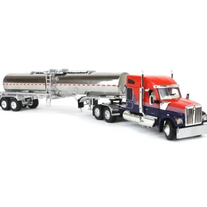Manufacturer_DCP by First Gear Tanker Trucks<1/64 Red & Blue Kenworth W990 76in Sleeper with Brenner Chemical Tank Trailer, DCP by First Gear