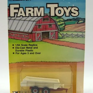 Manufacturer_ERTL Implements<1/64 Red & Cream Tandem Axle Manure Spreader by ERTL