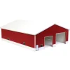 Outback Toys Wooden Barns & Large Accessories<1/64 Red & White 2 Door 60ft x 80ft Wooden Tractor or Truck Shop