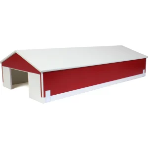 Outback Toys Wooden Barns & Large Accessories<1/64 Red & White 60ft x 120ft Wooden Implement Shed