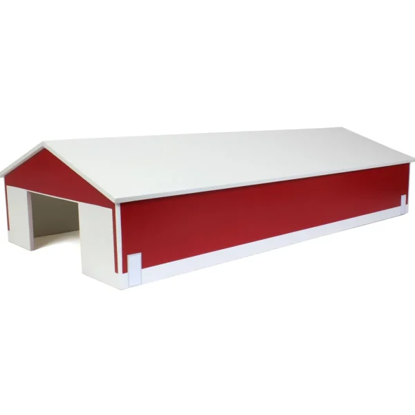 Outback Toys Wooden Barns & Large Accessories<1/64 Red & White 60ft x 120ft Wooden Implement Shed