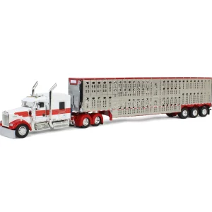 Manufacturer_DCP by First Gear Agricultural Trucks<1/64 Red & White Kenworth Truck with Wilson Livestock Trailer, DCP by First Gear