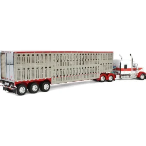 Manufacturer_DCP by First Gear Agricultural Trucks<1/64 Red & White Kenworth Truck with Wilson Livestock Trailer, DCP by First Gear