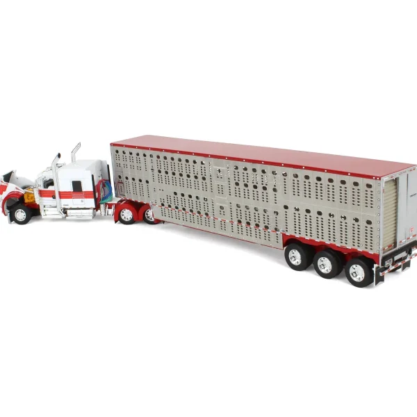Manufacturer_DCP by First Gear Agricultural Trucks<1/64 Red & White Kenworth Truck with Wilson Livestock Trailer, DCP by First Gear