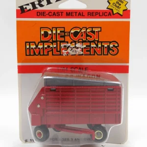 Manufacturer_ERTL Implements<1/64 Red Die-cast Forage Wagon with White Rims