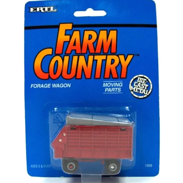 Manufacturer_ERTL Implements<1/64 Red Die-cast Forage Wagon