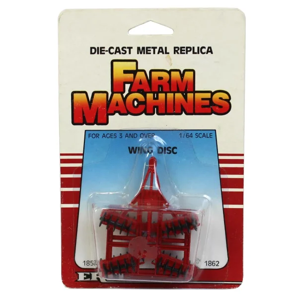 Manufacturer_ERTL Implements<1/64 Red Folding Wing Disc by ERTL